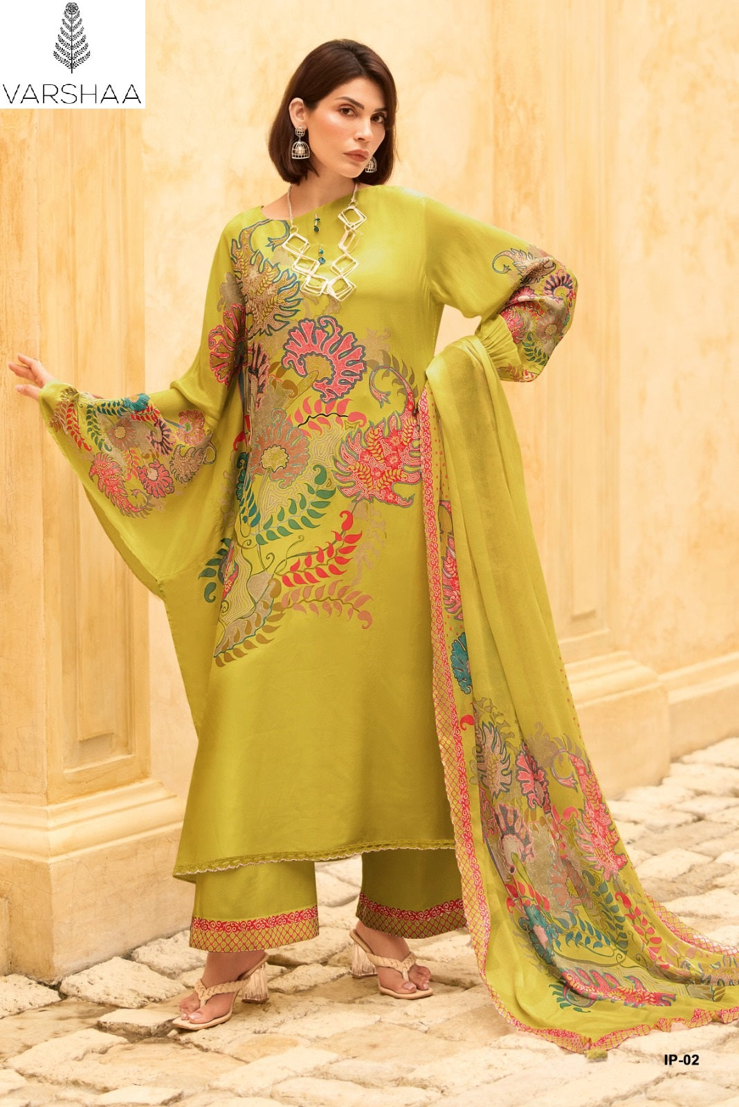 Imprint Varshaa Viscose Muslin Pant Style Suits Manufacturer Gujarat