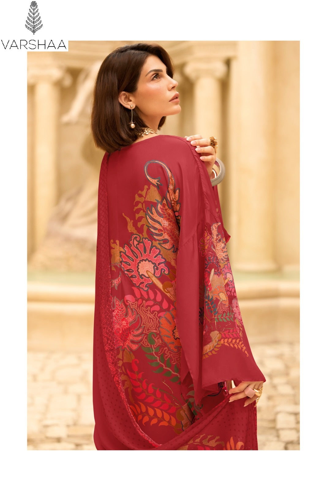 Imprint Varshaa Viscose Muslin Pant Style Suits Manufacturer Gujarat