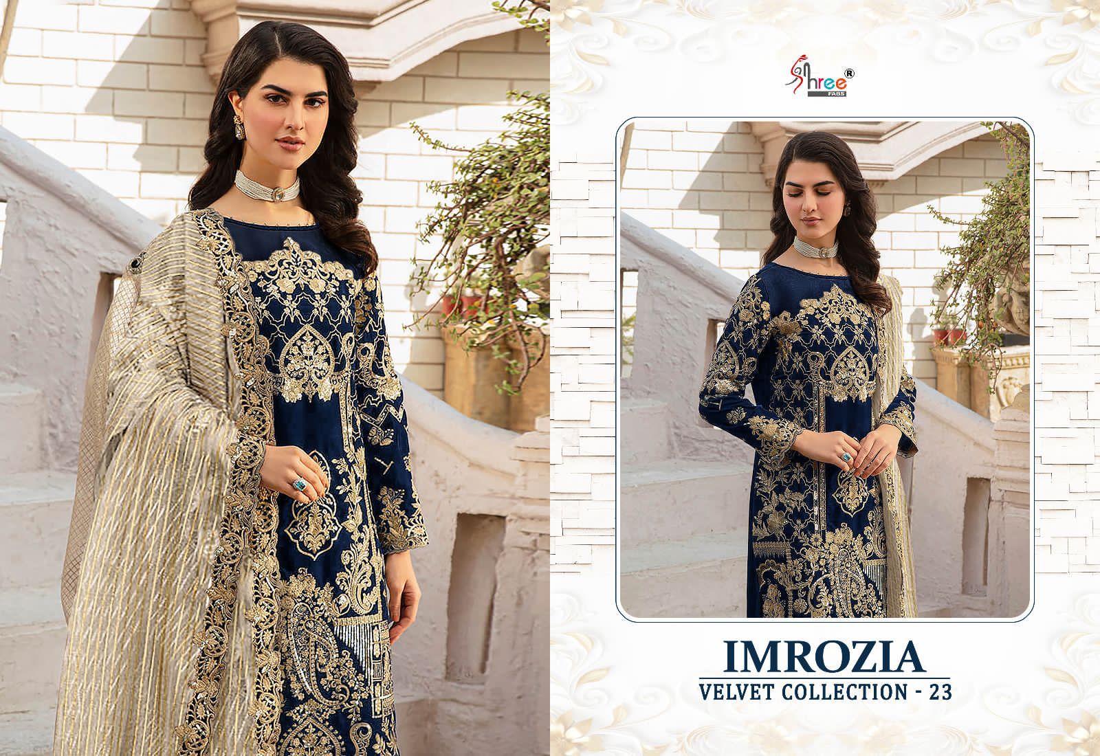 Imrozia Velvet Collection 23 Shree Fabs Pakistani Salwar Suits Manufacturer India