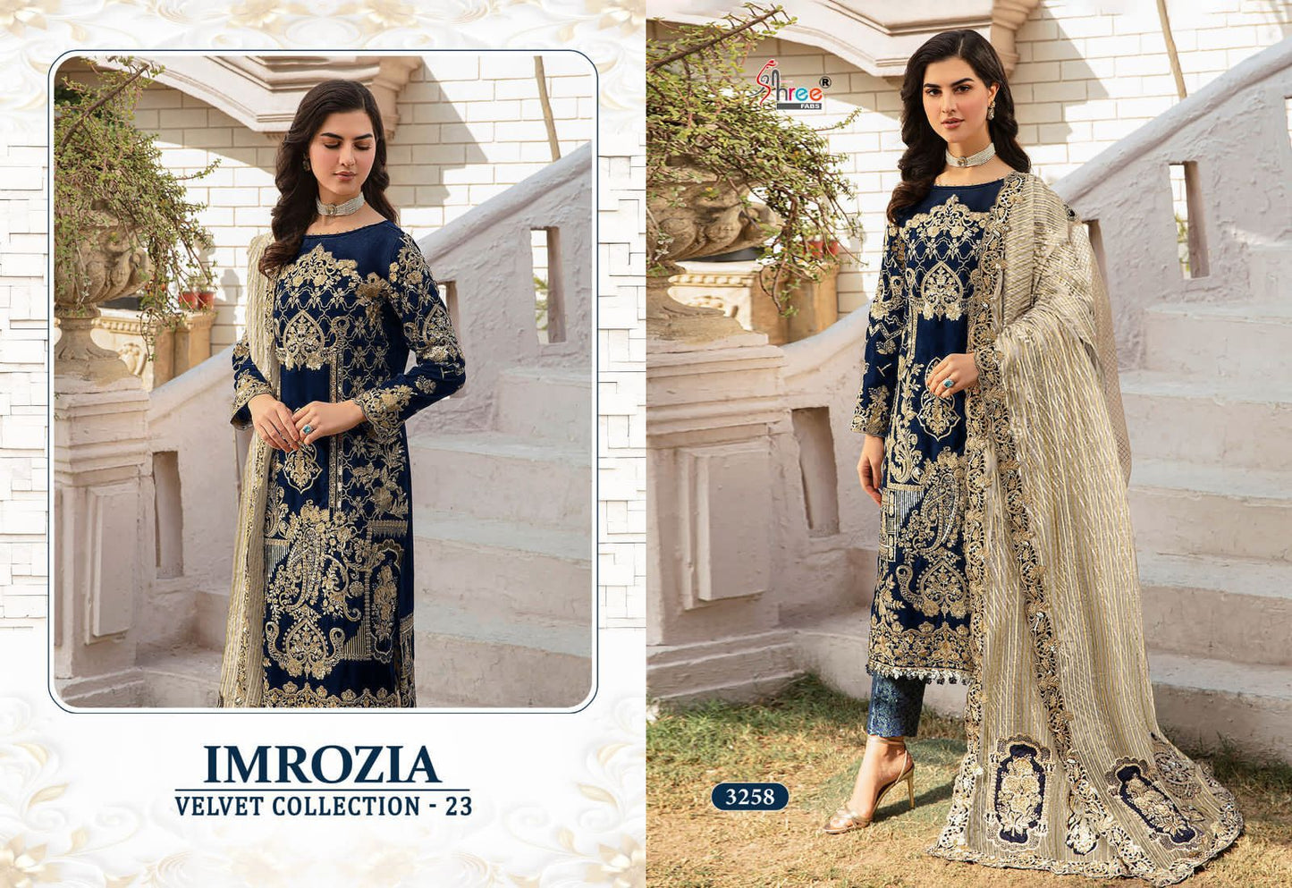 Imrozia Velvet Collection 23 Shree Fabs Pakistani Salwar Suits Manufacturer India