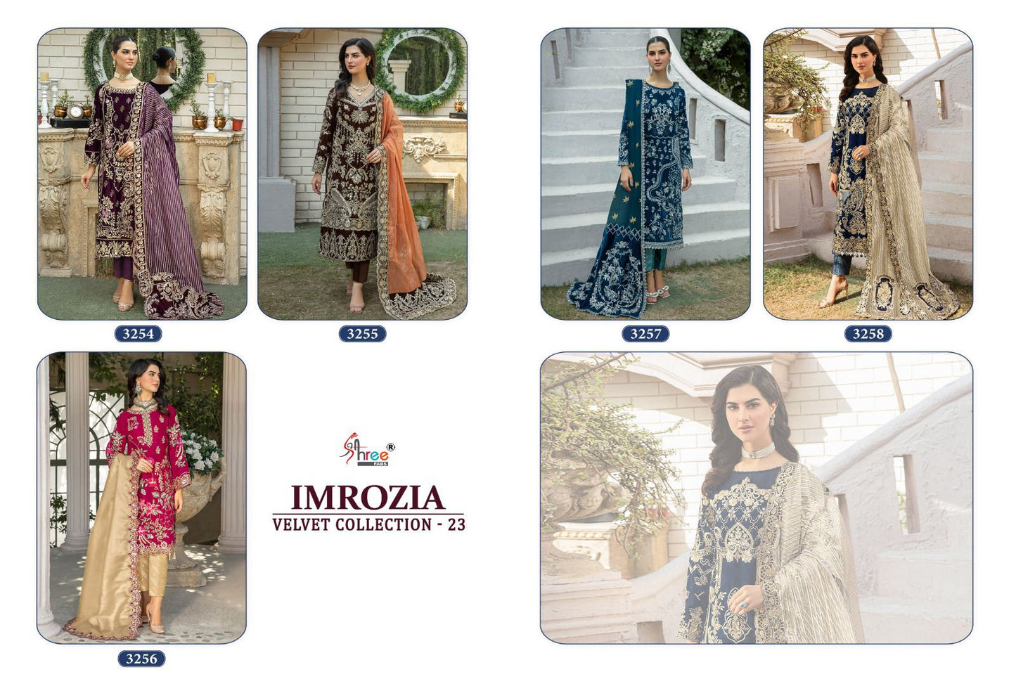 Imrozia Velvet Collection 23 Shree Fabs Pakistani Salwar Suits Manufacturer India