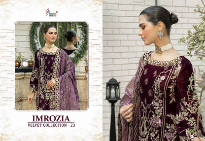 Imrozia Velvet Collection 23 Shree Fabs Pakistani Salwar Suits Manufacturer India