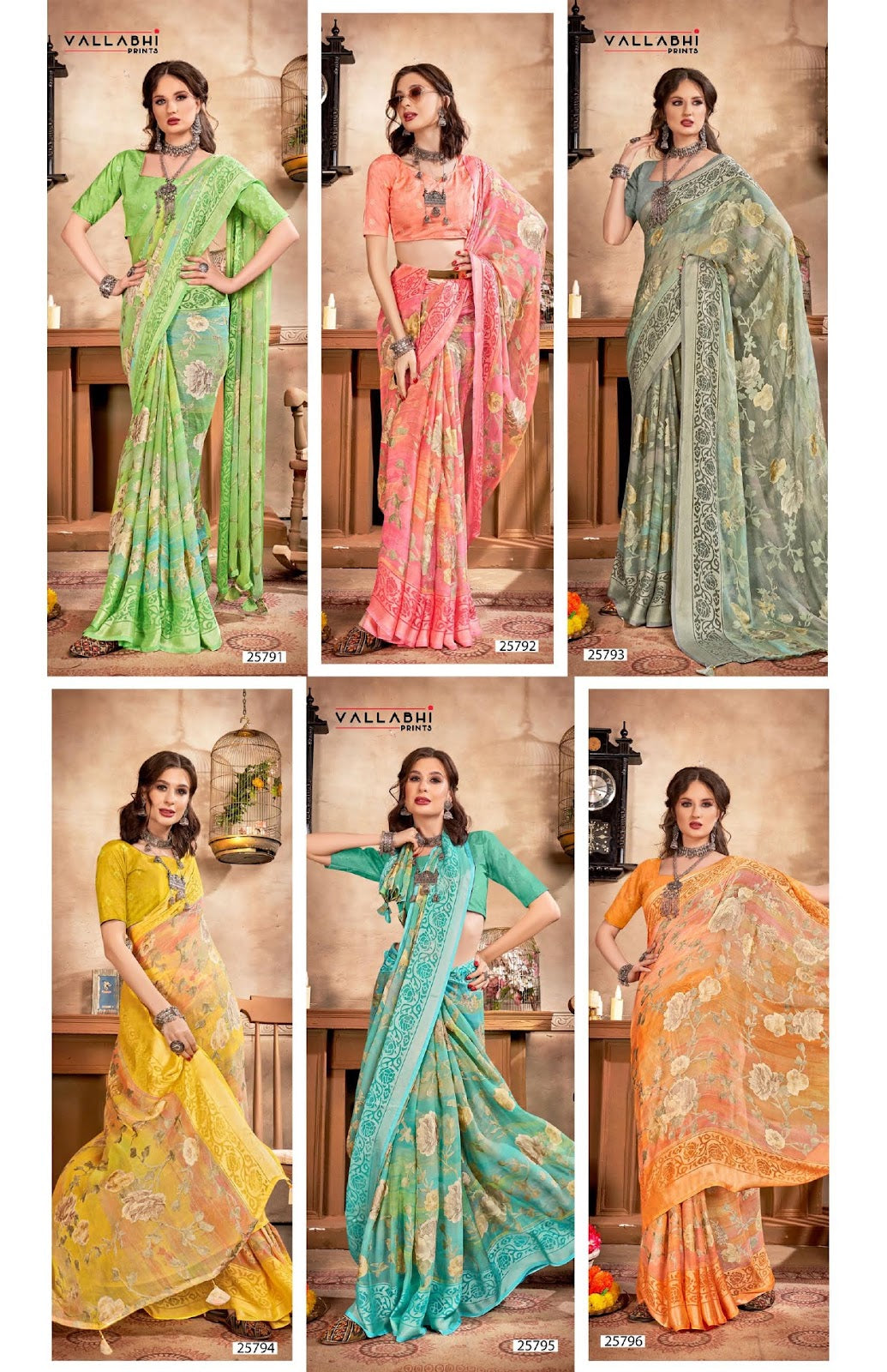 Inaaya Vallabhi Prints Georgette Sarees Exporter