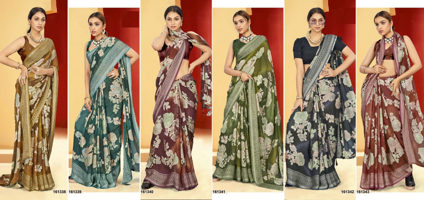 Inaaya Vol 13 Vallabhi Prints Brasso Sarees Manufacturer India