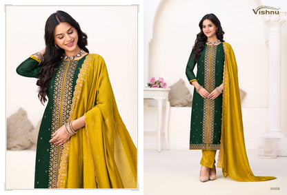 Inaayat Vol 2 Vishnu Impex Vichitra Silk Pant Style Suits Supplier