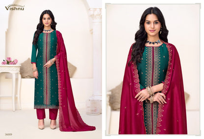 Inaayat Vol 2 Vishnu Impex Vichitra Silk Pant Style Suits Supplier