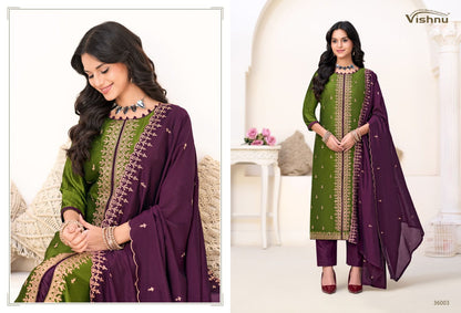 Inaayat Vol 2 Vishnu Impex Vichitra Silk Pant Style Suits Supplier