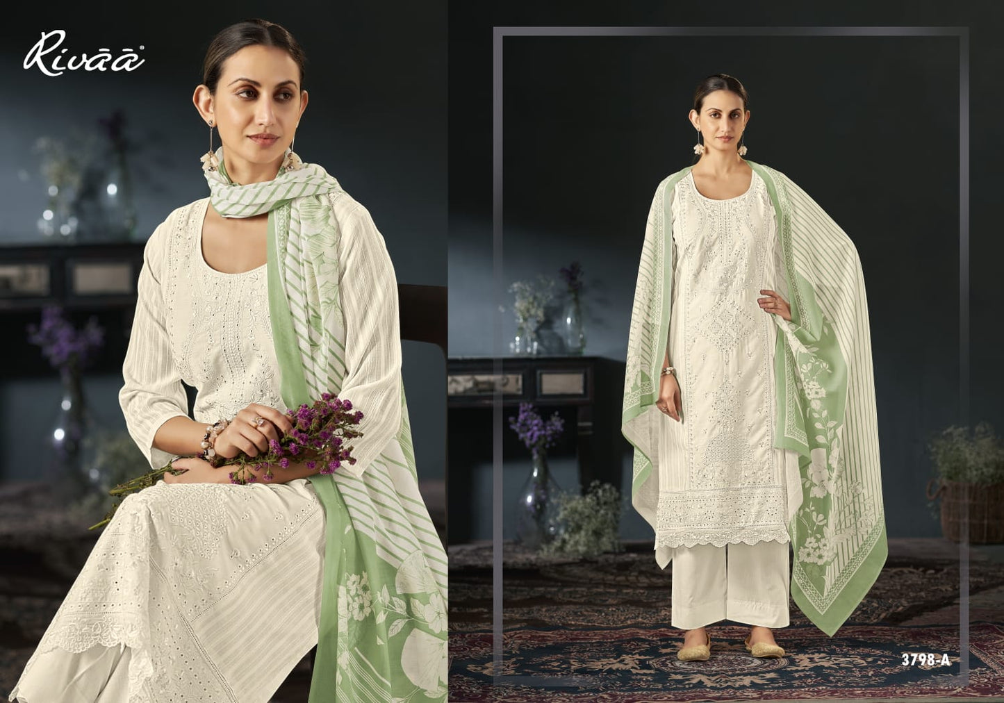 Inakshi Rivaa Cotton Plazzo Style Suits Supplier India