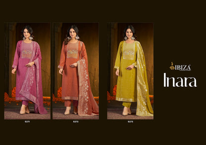 Inara Ibiza Banarasi Silk Pant Style Suits Wholesaler