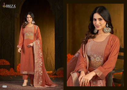 Inara Ibiza Banarasi Silk Pant Style Suits Wholesaler