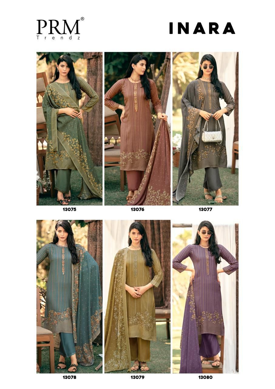 Inara Prm Trendz Bemberg Muslin Pant Style Suits Exporter Gujarat