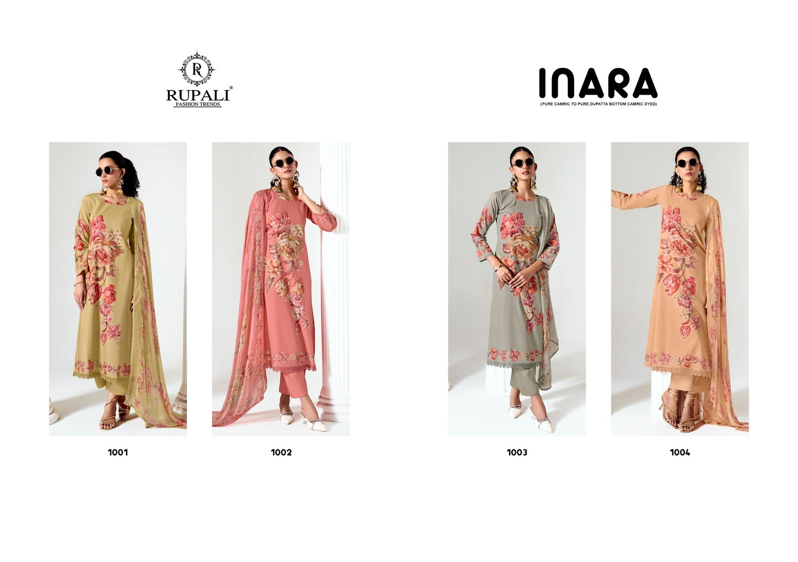 Inara Rupali Cambric Lawn Pakistani Salwar Suits Wholesaler Gujarat
