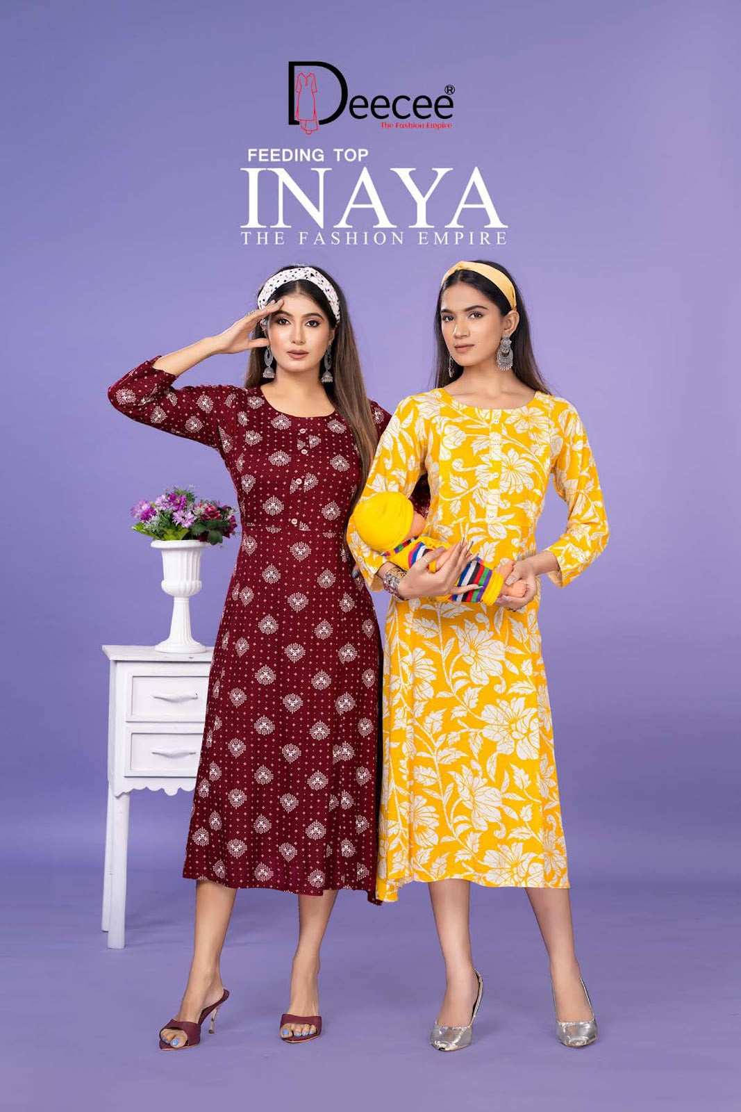 Inaya Deecee Rayon Feeding Kurtis Wholesale