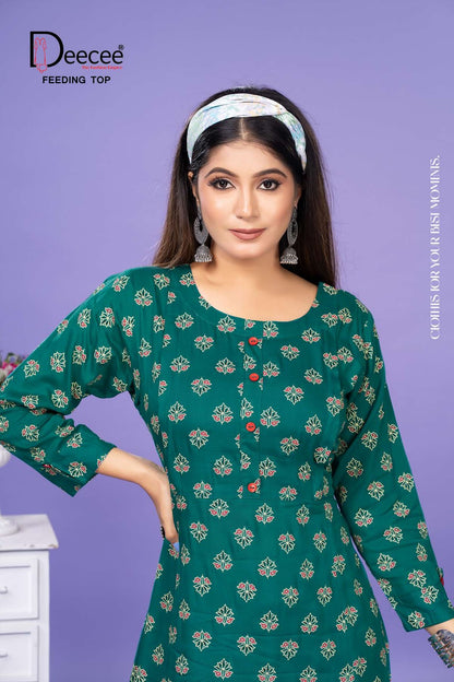 Inaya Deecee Rayon Feeding Kurtis Wholesale