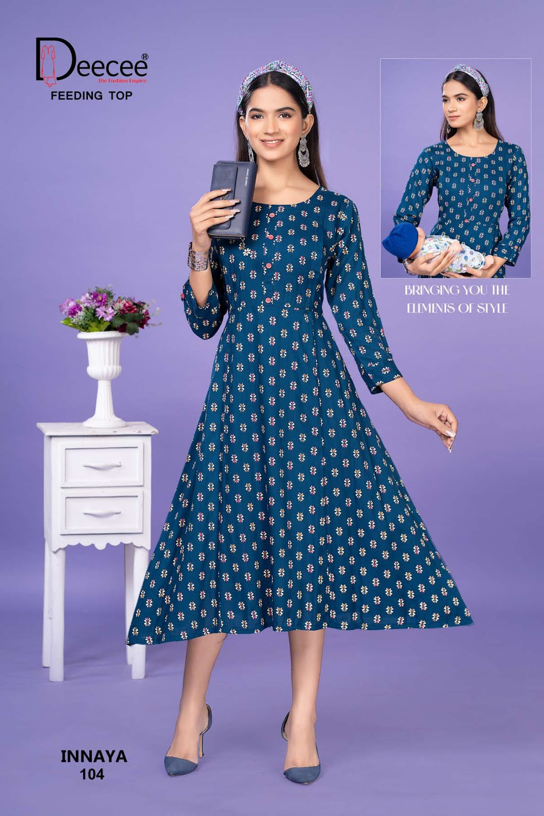 Inaya Deecee Rayon Feeding Kurtis Wholesale