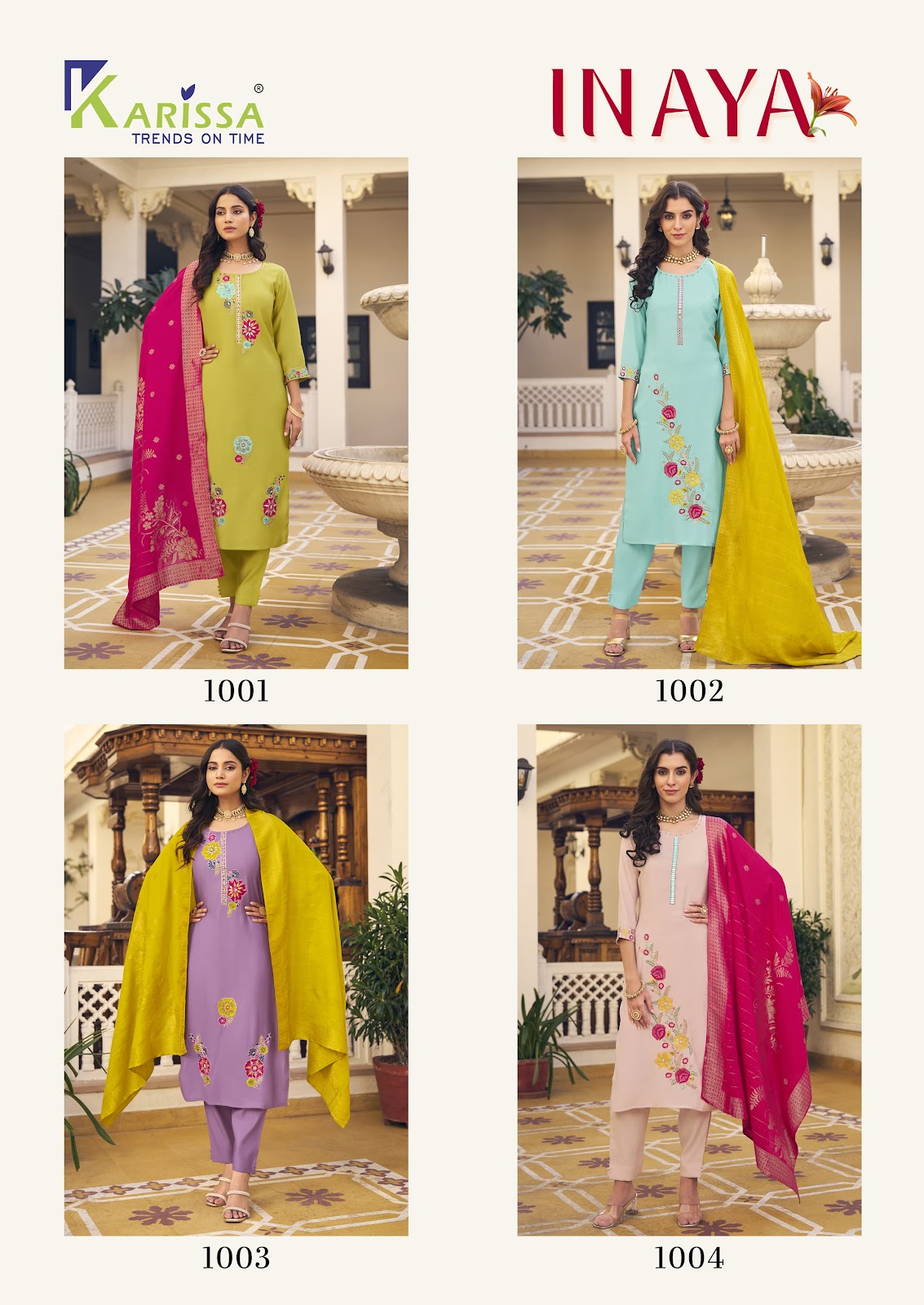 Inaya Karissa Roman Readymade Pant Style Suits Wholesale Price