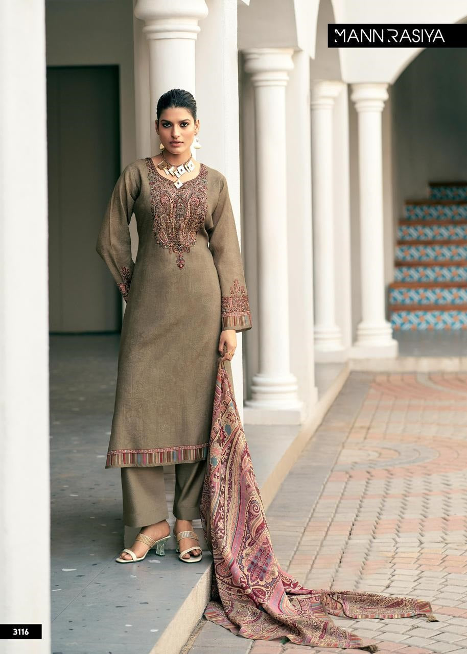 Inaya Mannrasiya Chanderi Pant Style Suits Supplier India