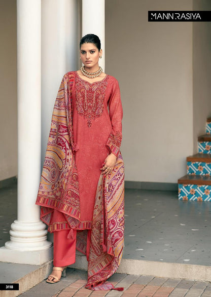 Inaya Mannrasiya Chanderi Pant Style Suits Supplier India