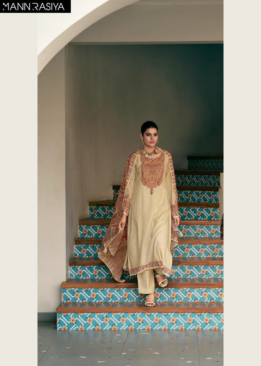 Inaya Mannrasiya Chanderi Pant Style Suits Supplier India