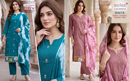 Inaya Meher Cotton Cambric Readymade Pant Style Suits Wholesale Price