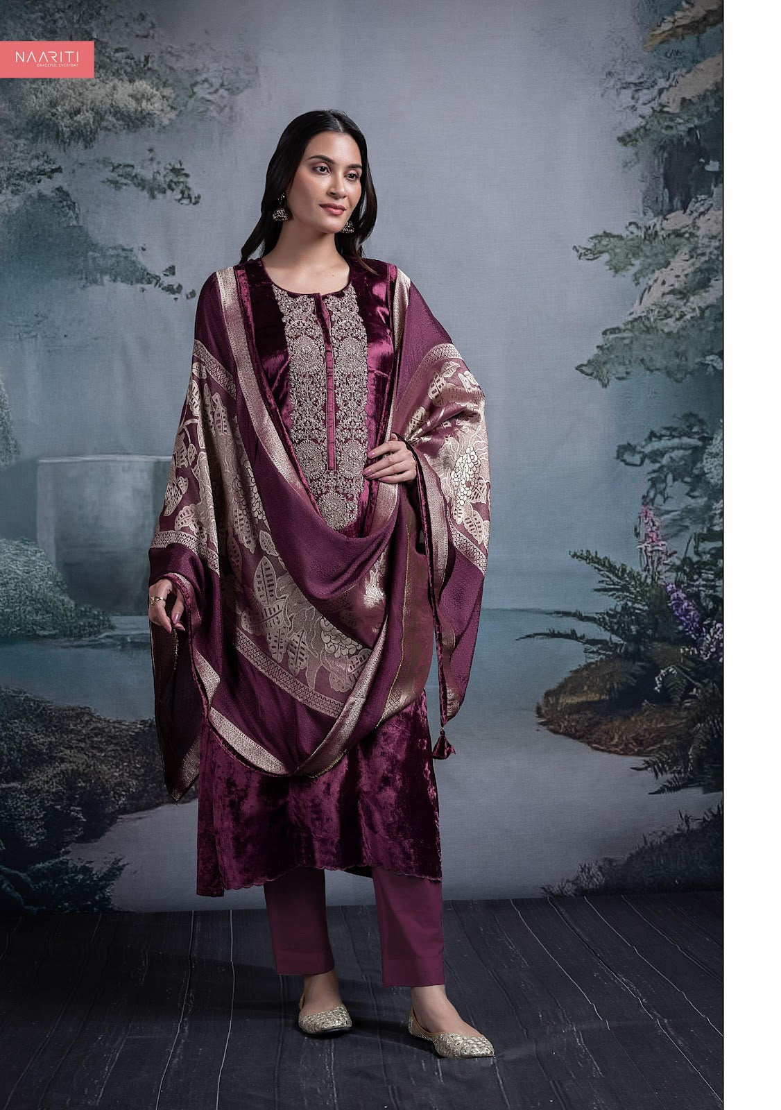 Inaya Naariti Velvet Suits Manufacturer Ahmedabad