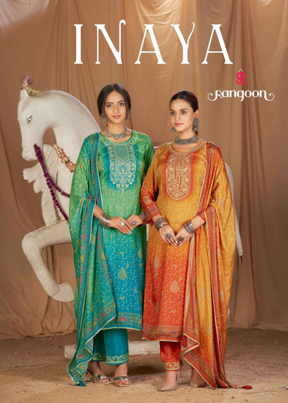 Inaya Rangoon Muslin Readymade Pant Style Suits Supplier