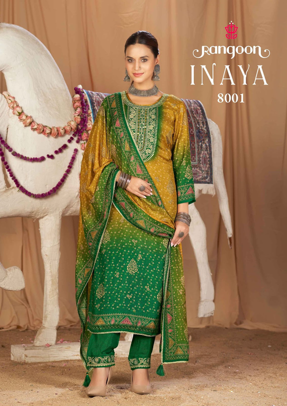 Inaya Rangoon Muslin Readymade Pant Style Suits Supplier