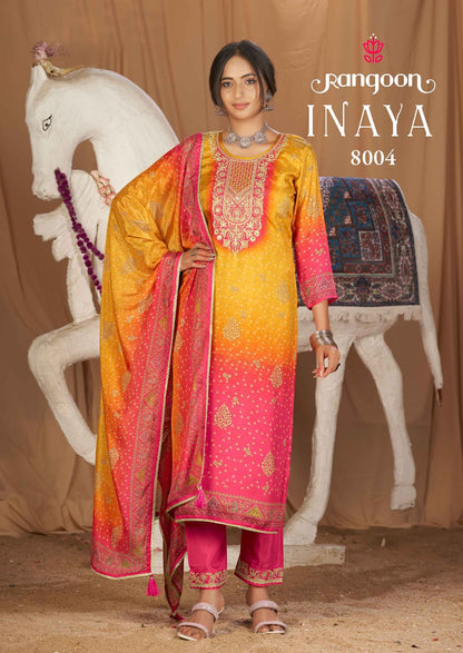 Inaya Rangoon Muslin Readymade Pant Style Suits Supplier