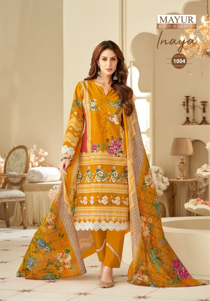 Inaya Vol 1 Mayur Creation Cotton Karachi Salwar Suits Wholesaler Ahmedabad