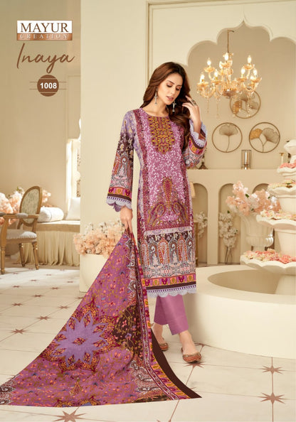 Inaya Vol 1 Mayur Creation Cotton Karachi Salwar Suits Wholesaler Ahmedabad