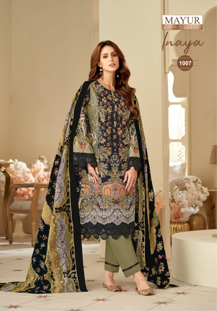 Inaya Vol 1 Mayur Creation Cotton Karachi Salwar Suits Wholesaler Ahmedabad