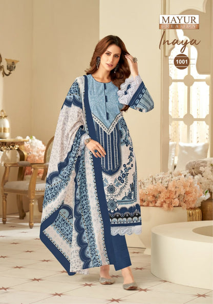 Inaya Vol 1 Mayur Creation Cotton Karachi Salwar Suits Wholesaler Ahmedabad