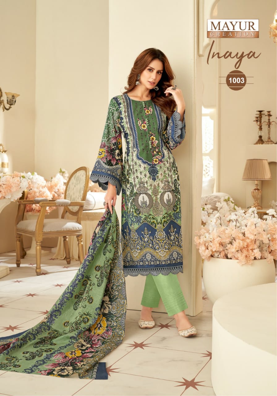 Inaya Vol 1 Mayur Creation Cotton Karachi Salwar Suits Wholesaler Ahmedabad