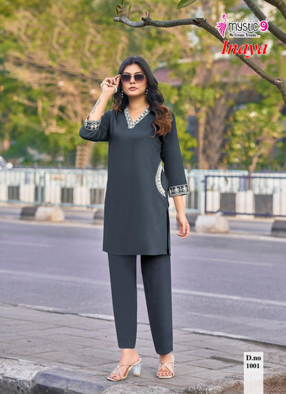 Inaya Vol 1 Mystic 9 Viscose Slub Co Ord Set Supplier Gujarat