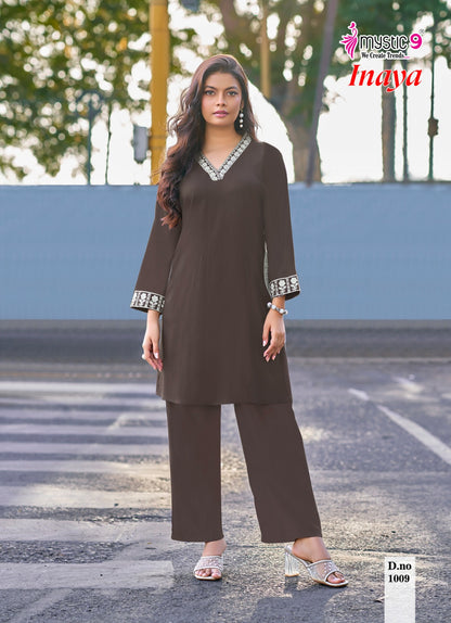 Inaya Vol 1 Mystic 9 Viscose Slub Co Ord Set Supplier Gujarat
