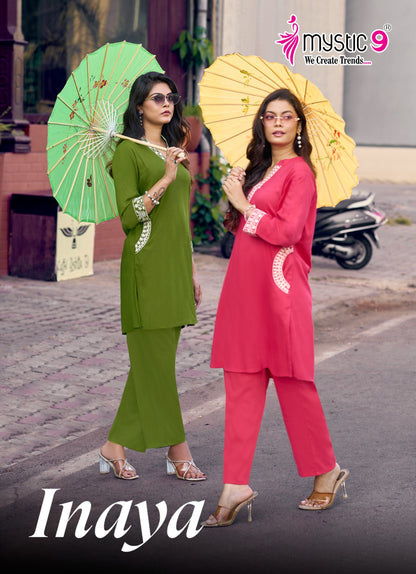 Inaya Vol 1 Mystic 9 Viscose Slub Co Ord Set Supplier Gujarat