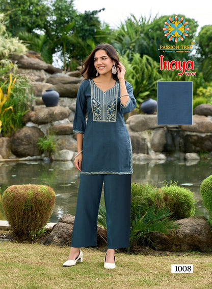 Inaya Vol 1 Passion Tree Jacquard Co Ord Set Manufacturer