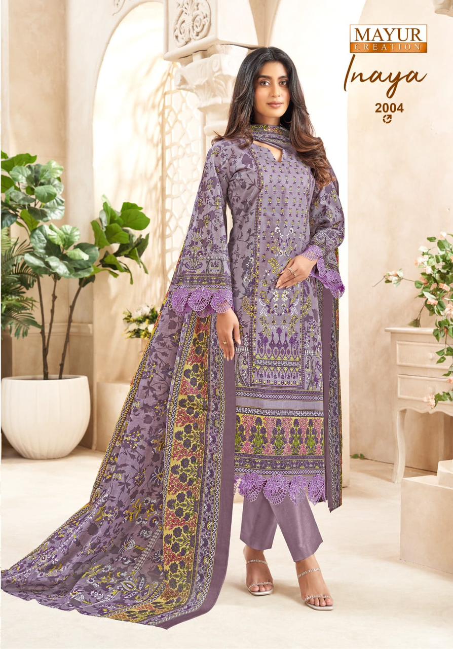 Inaya Vol 2 Mayur Creation Cotton Karachi Salwar Suits Exporter India