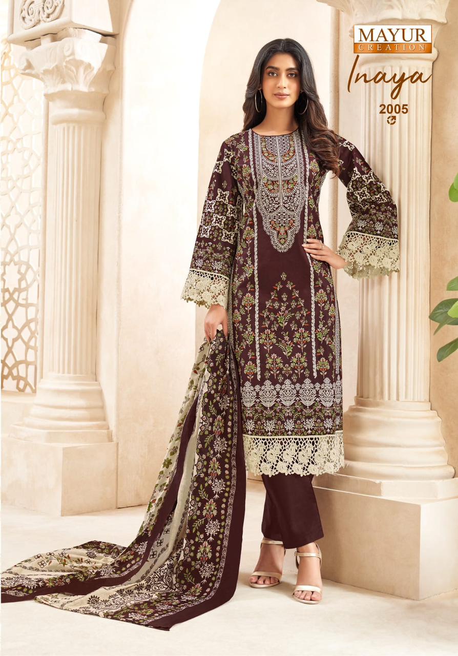 Inaya Vol 2 Mayur Creation Cotton Karachi Salwar Suits Exporter India