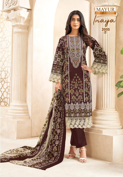 Inaya Vol 2 Mayur Creation Cotton Karachi Salwar Suits Exporter India
