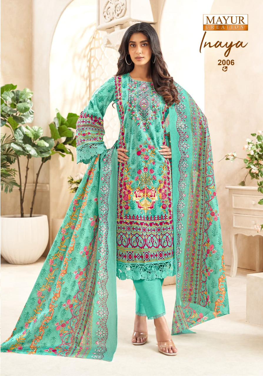 Inaya Vol 2 Mayur Creation Cotton Karachi Salwar Suits Exporter India