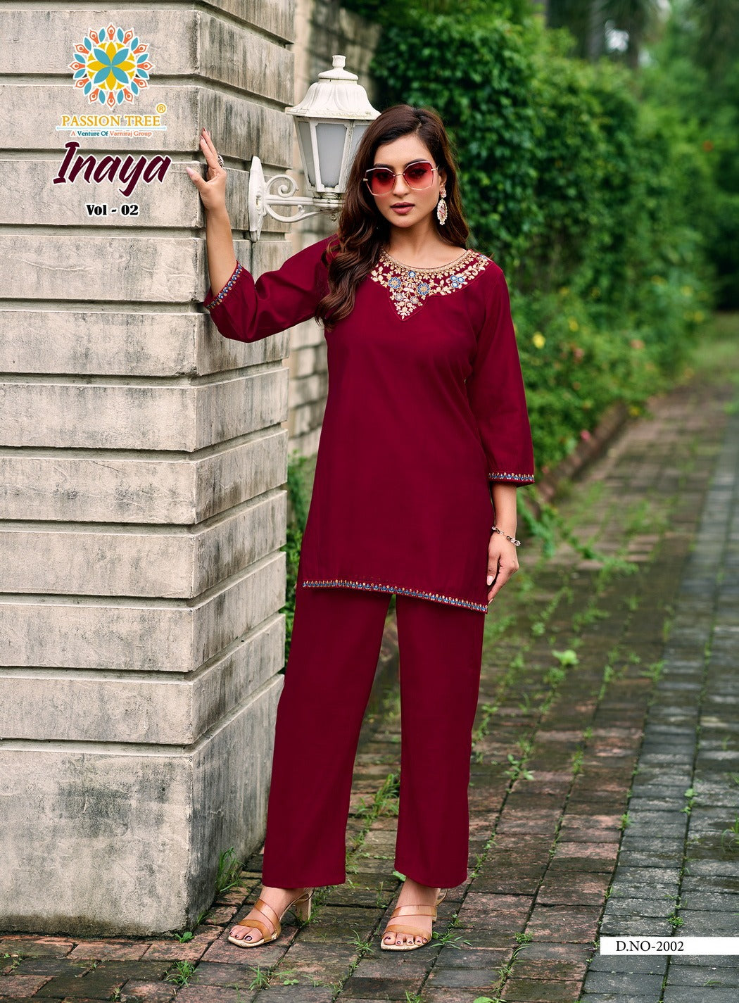 Inaya Vol 2 Passion Tree Vetican Silk Co Ord Set Wholesale