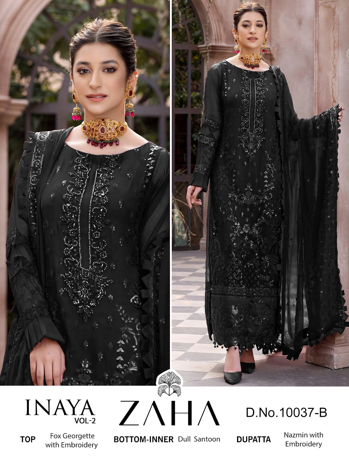 Inaya Vol 2 Zaha Georgette Pakistani Salwar Suits Wholesaler