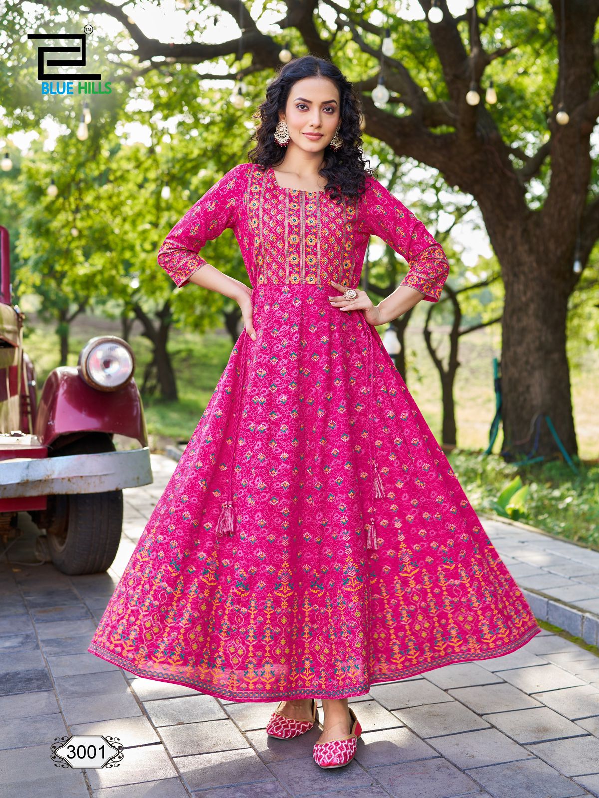 Inaya Vol 3 Blue Hills Rayon 14Kg Anarkali Kurtis Wholesale Price