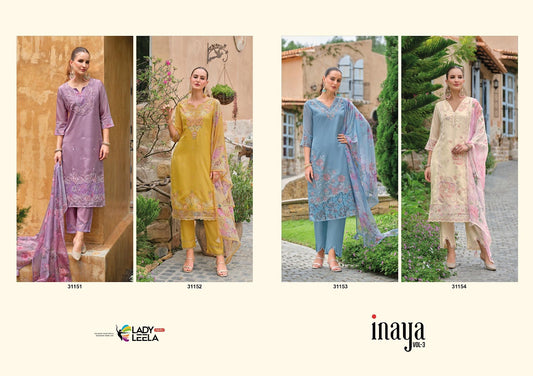 Inaya Vol 3 Ladyleela Organza Readymade Pant Style Suits Manufacturer Gujarat