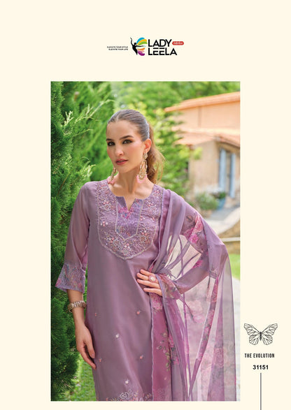 Inaya Vol 3 Ladyleela Organza Readymade Pant Style Suits Manufacturer Gujarat