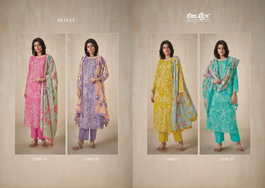 Inayat Omtex Lawn Cotton Pant Style Suits Manufacturer India