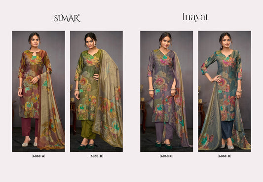 Inayat 6068 Simar Tissue Silk Pant Style Suits Wholesale Rate