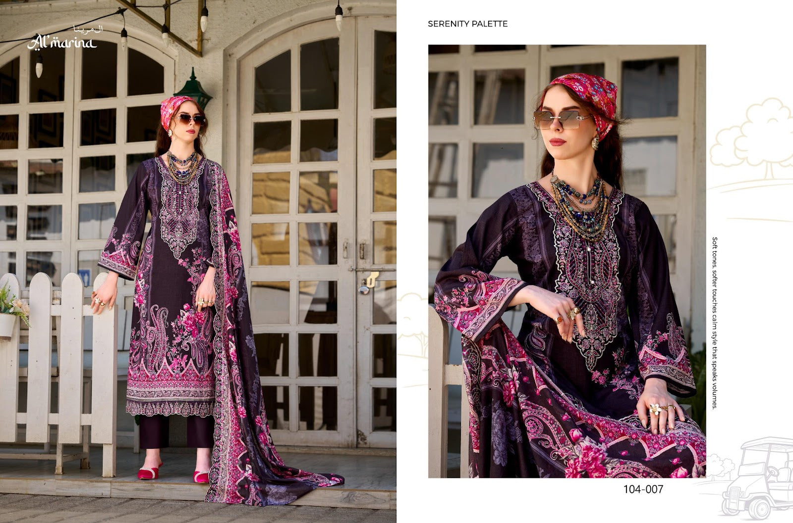 Inayat Vol 2 Al Marina Lawn Cotton Karachi Salwar Suits Wholesaler