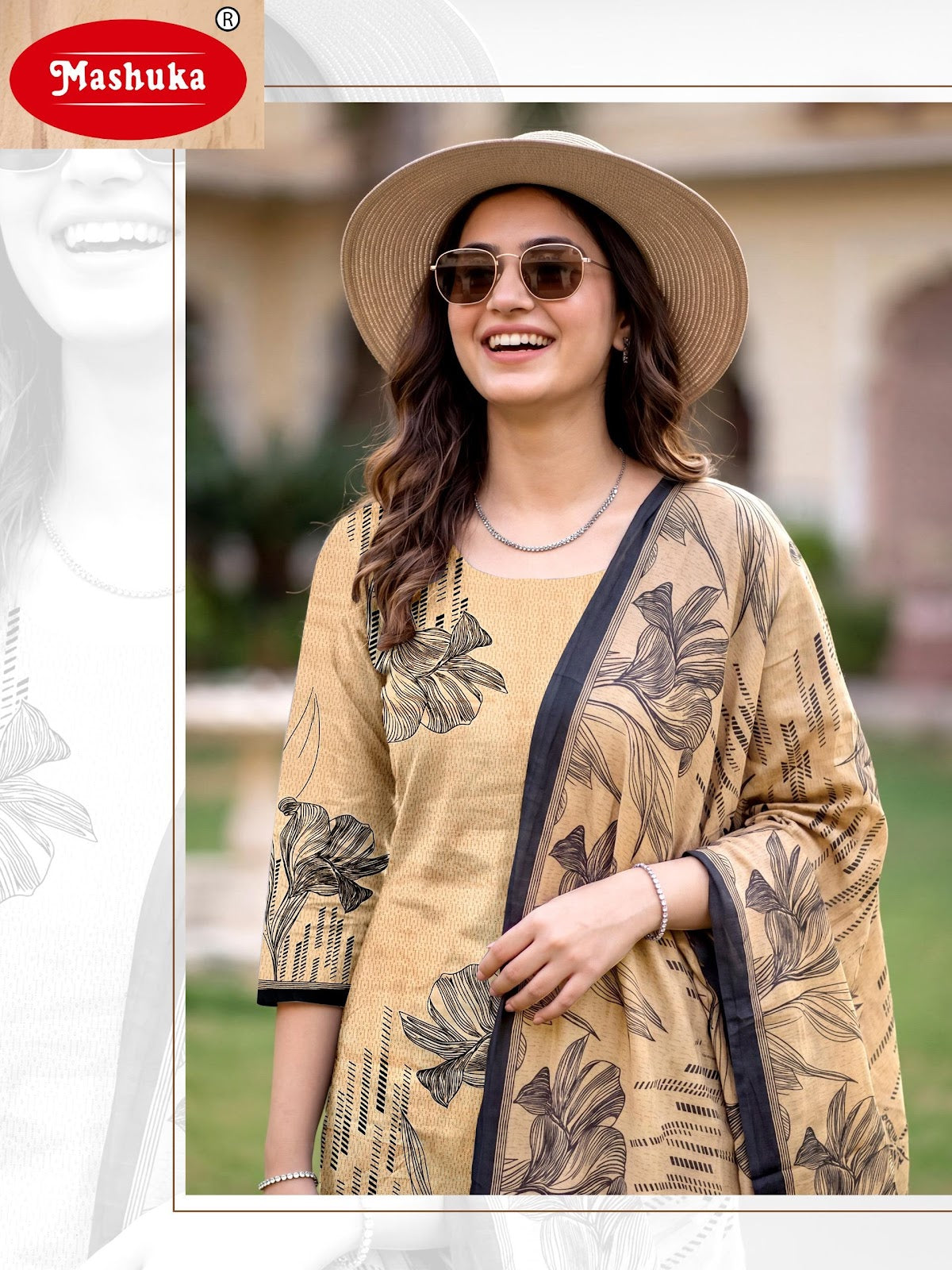 Inayat Vol 2 Mashuka Mix Cotton Pant Style Suits Wholesaler India